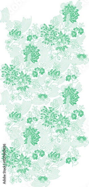 Obraz A captivating exploration of line and color, evoking a sense of serene beauty-2