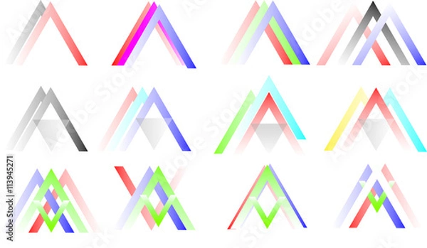 Fototapeta Letter A logo vector icon design 
