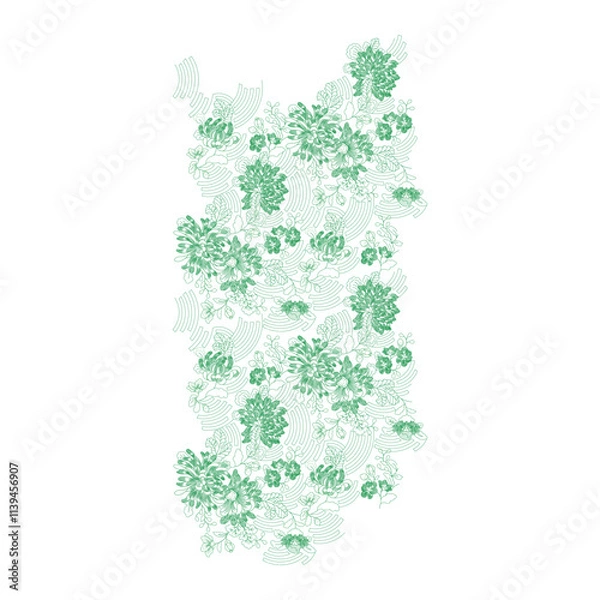 Obraz A captivating exploration of line and color, evoking a sense of serene beauty-1