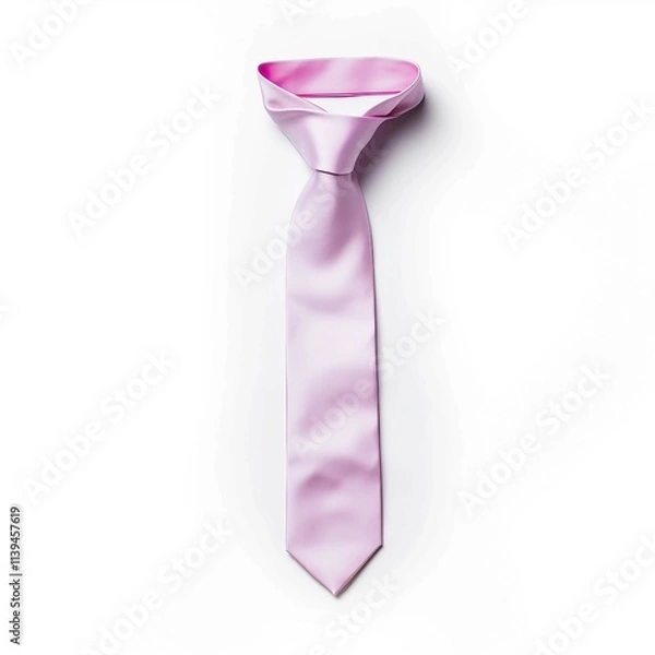 Obraz neck tie , Isolated white background, flat lay