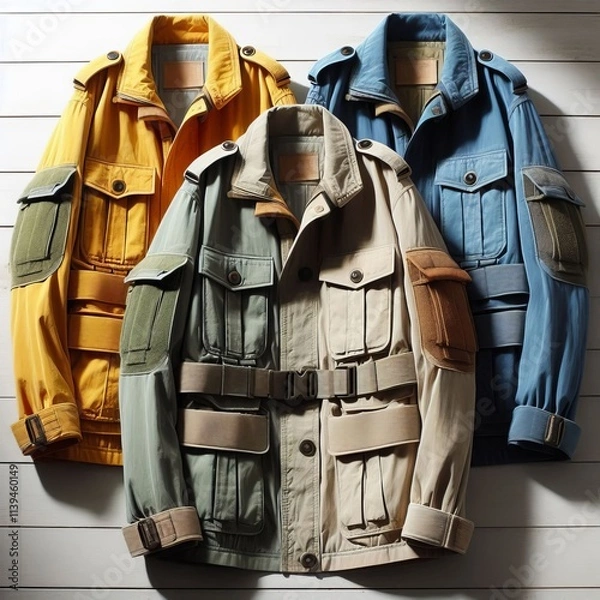 Fototapeta 537 Utility jackets Functional military inspired jackets with mu