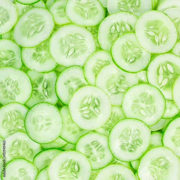 Obraz tło wzór plasterek ogórka