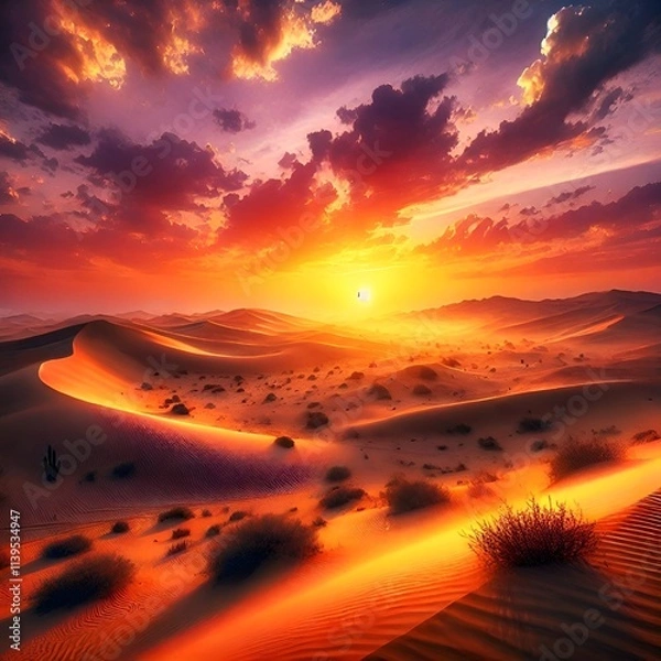 Obraz sunset over the desert