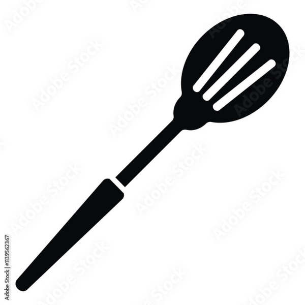Fototapeta spatula silhouette, vector illustration,
Baking Supplies Silhouettes, Kitchen utensils in black and white, Kitchen spatula vector icon, simple and modern design, minimal style