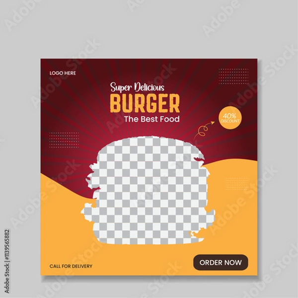 Obraz Food menu banner social media post