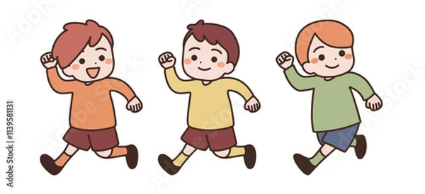 Obraz 走る男の子たち