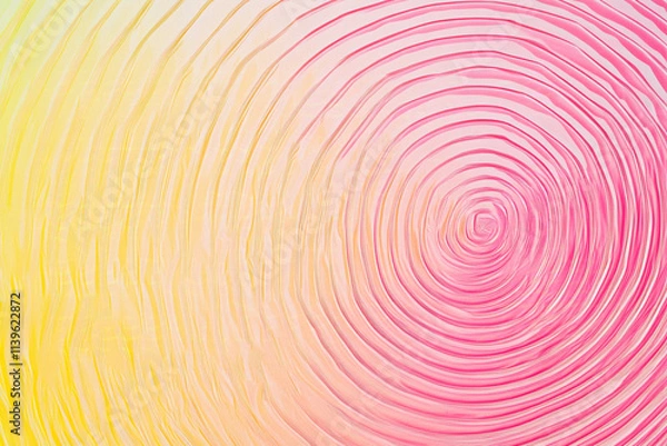 Fototapeta Minimalist banner background, pastel colorful, pink and yellow gradations. Circle effect style geometric, abstract background 