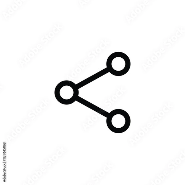 Fototapeta Share Icon outline style UI UX  illustration