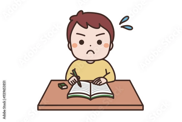 Obraz 勉強する男の子