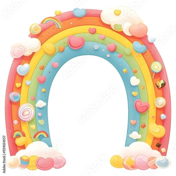 Obraz Colorful Rainbow with Candy