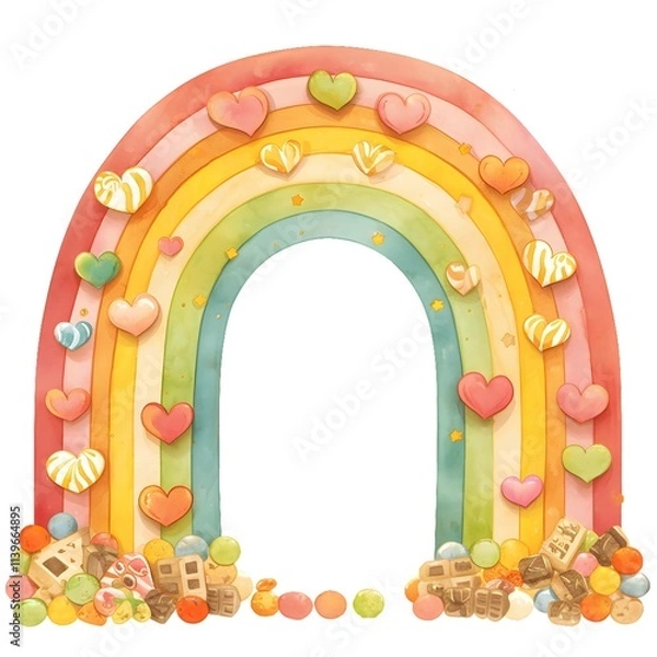 Obraz Colorful Rainbow with Candy