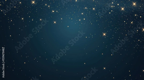 Obraz A solid navy blue background with subtle sparkles, leaving the center open for messages