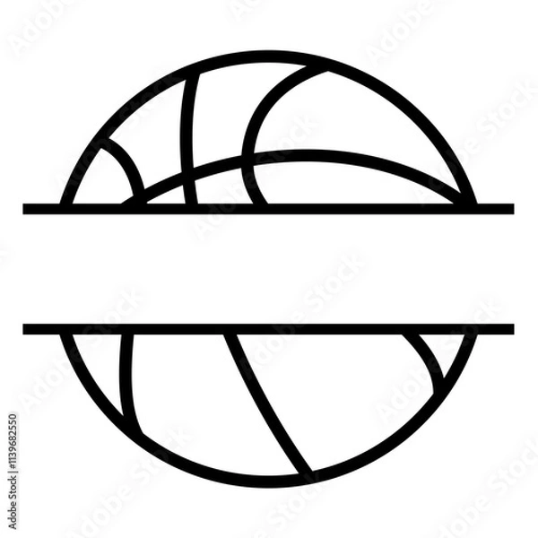 Obraz Basketball Split Border