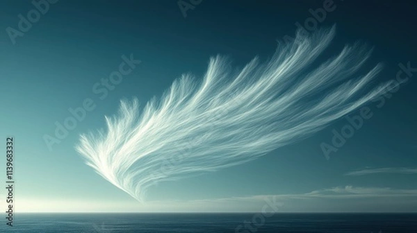 Fototapeta Fireworks forming abstract swirls on a deep blue sky, with empty corners