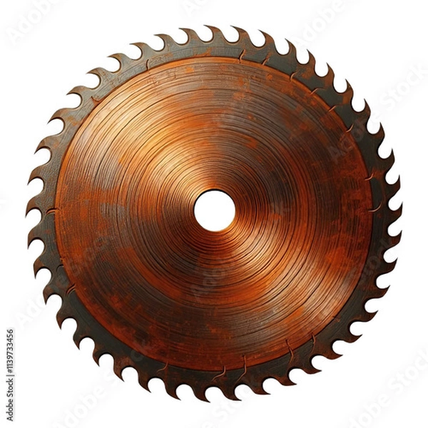 Obraz Rusty circular saw blade isolated on transparent background
