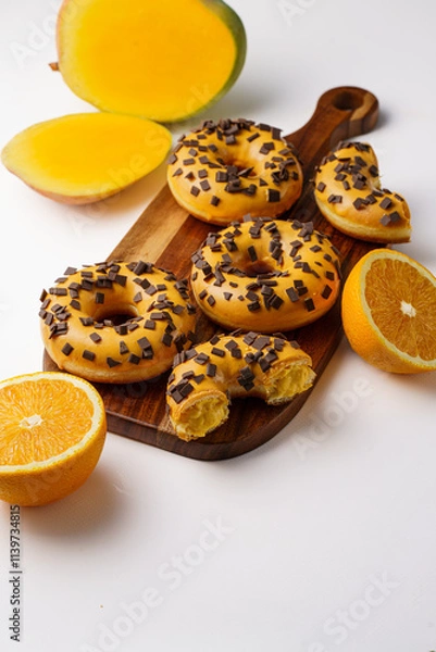 Obraz many donuts in section, donut cut in half