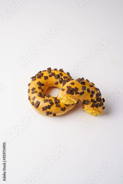 Obraz donut in section, donut cut in half