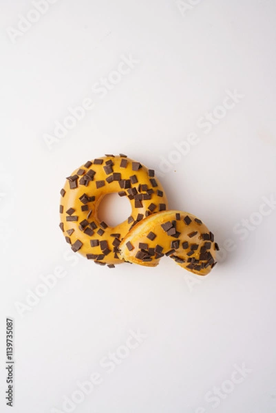 Obraz donut in section, donut cut in half