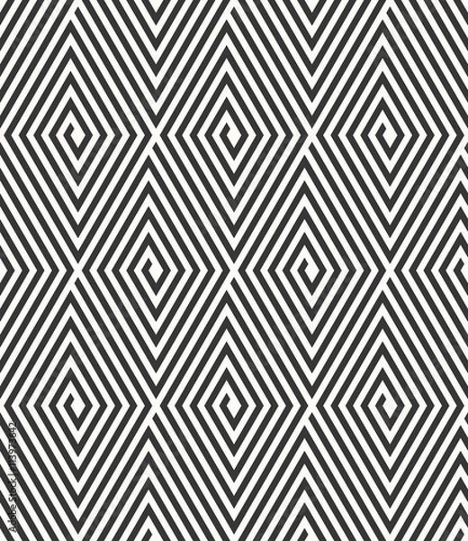 Obraz seamless elegance monochrome rhombus pattern.