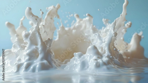 Fototapeta Creamy Milk Splash 3D Render