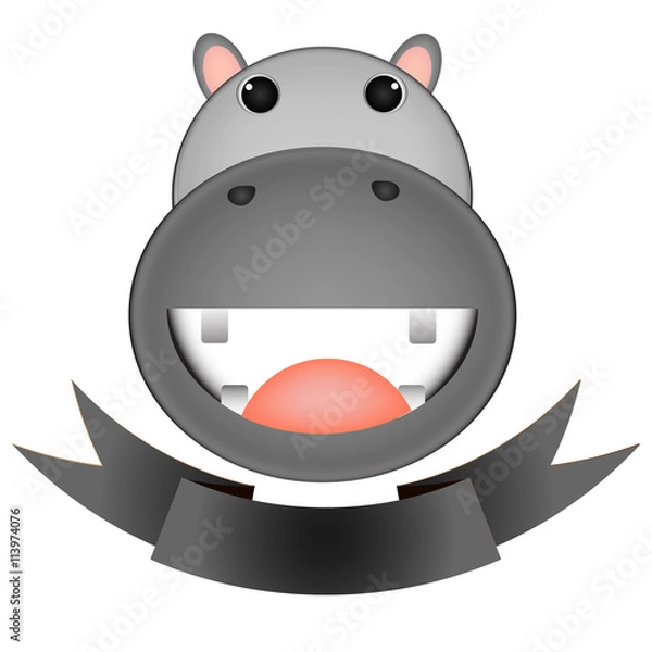 Fototapeta hippo icon 