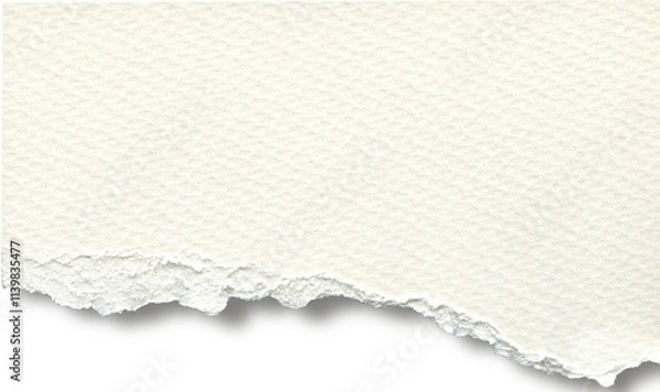 Obraz White ripped paper with transparent background