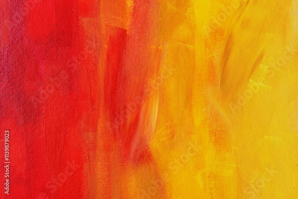 Fototapeta water color red and yellow with texture as background
