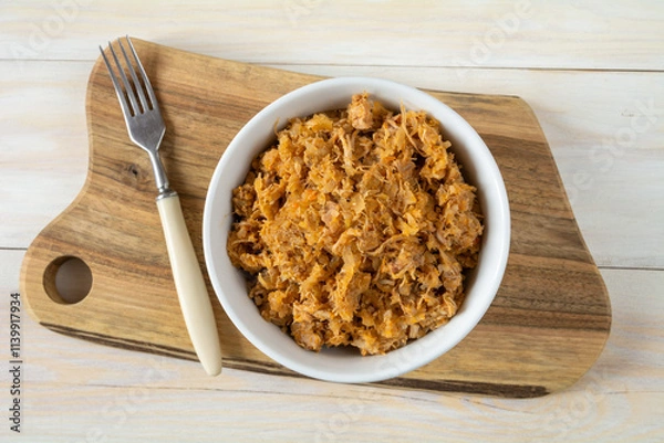 Fototapeta bigos z kiszonej kapusty, popularne polskie danie