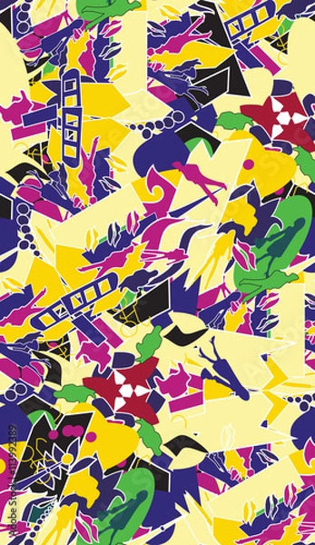 Fototapeta Patchwork seamless background