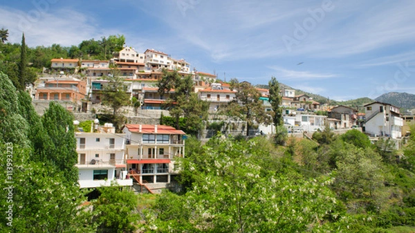 Obraz деревни в горах