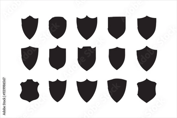 Fototapeta Shield Vector Silhouette Design