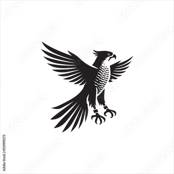 Fototapeta eagle with wings vector