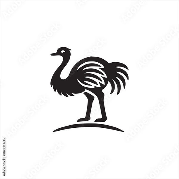 Obraz black and white bird