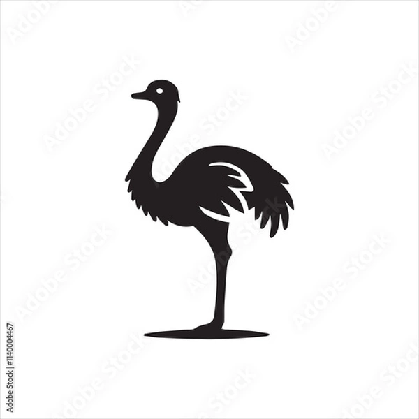 Obraz black and white crane