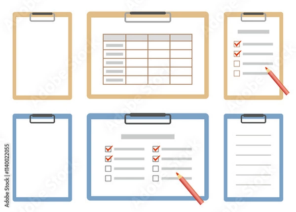 Obraz 落ち着いた色合いの、バインダーのセット。余白を有効にお使いください。