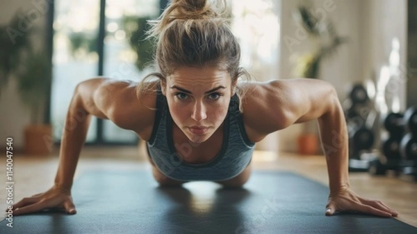 Obraz Intense HIIT Workout with Explosive Push Ups