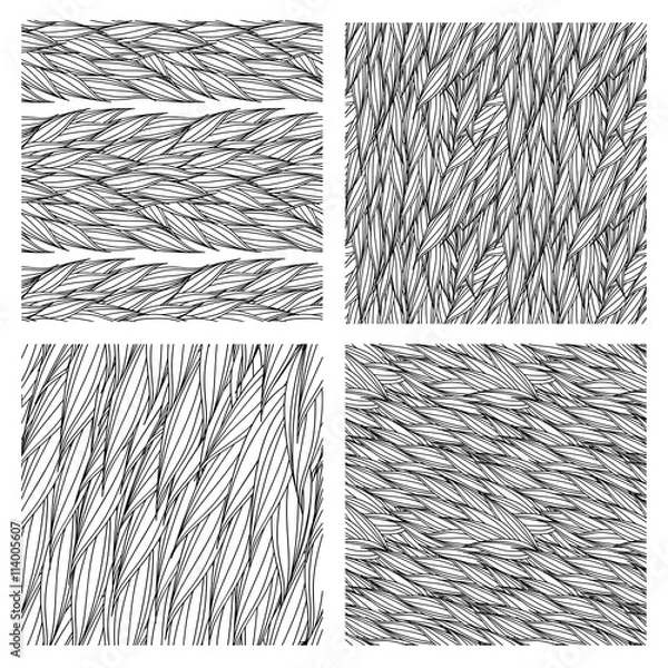 Obraz Seamless vector pattern of interwoven leaves.