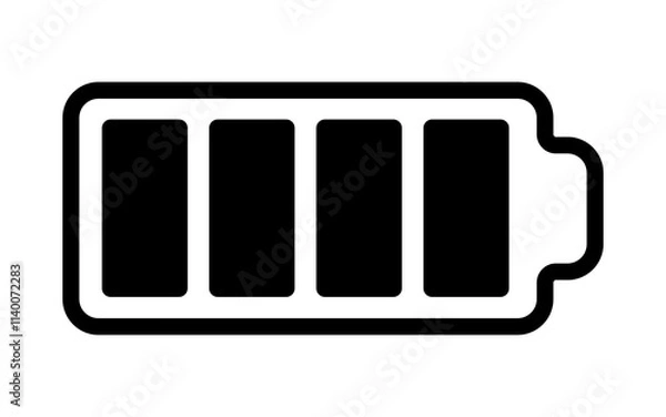 Obraz Battery full icon charge level battery PNG. isolate transparent background