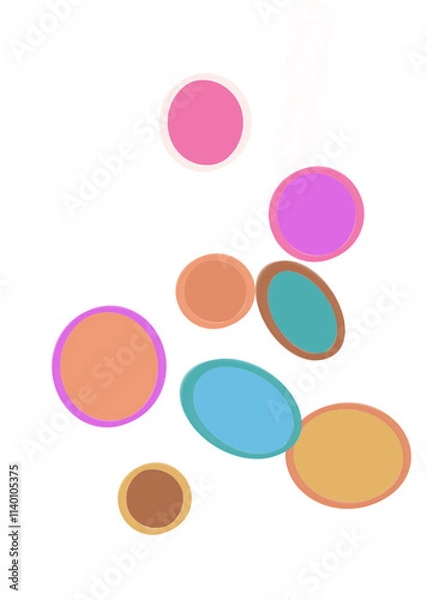 Fototapeta Background. Colorful circles set