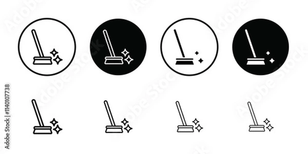 Obraz Sweeping icon Thin line flat illustration