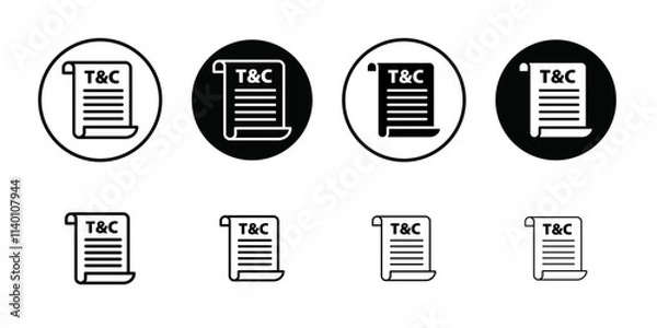 Obraz Terms and Conditions Icon Thin line flat illustration