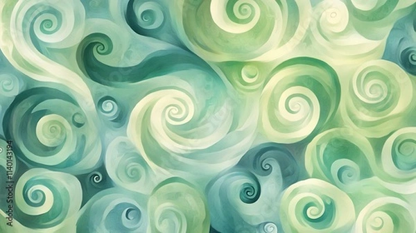 Fototapeta Calming Rhythms Illustration Featuring Soft Waves and Harmonious Abstract Patterns