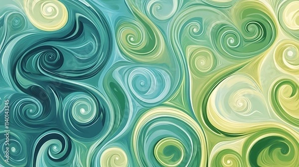 Fototapeta Calming Rhythms Illustration Featuring Soft Waves and Harmonious Abstract Patterns