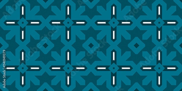 Fototapeta Seamless pattern banner blue and white. Merry Christmas. Happy New Year. Frost and snowflakes pattern