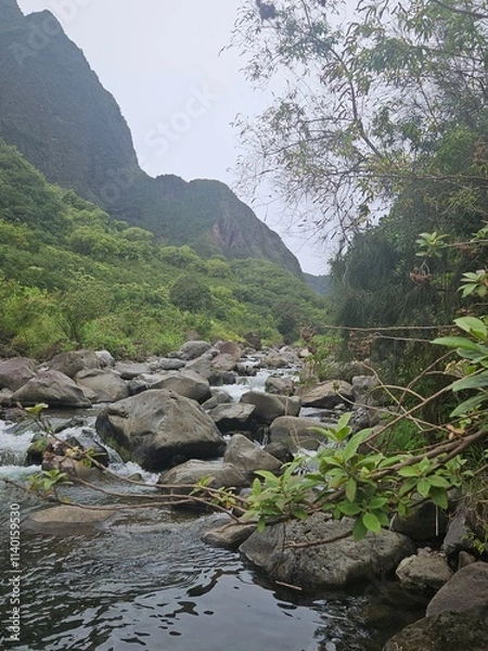 Obraz Cloudy Iao Valley Day