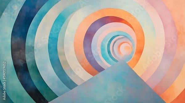 Fototapeta Calming Rhythms Illustration Featuring Soft Waves and Harmonious Abstract Patterns