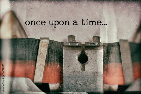 Obraz Old Typewriter writting once upon a time