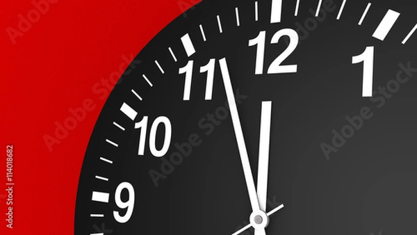 Fototapeta Clock Almost Midnight Time Concept