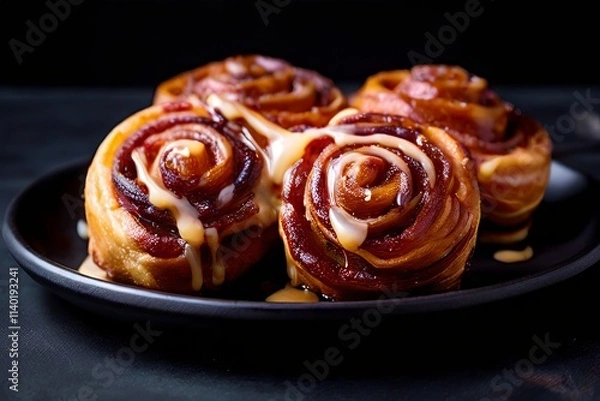 Fototapeta 12 maple bacon cinnamon swirls