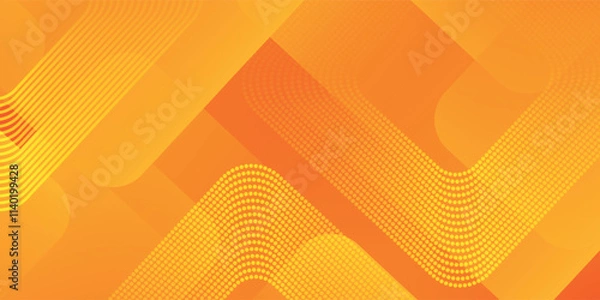 Fototapeta Orange abstract background with square shapes. Geometric design elements. Dynamic shapes. Modern concept. Suit for brochure, flyer, banner,